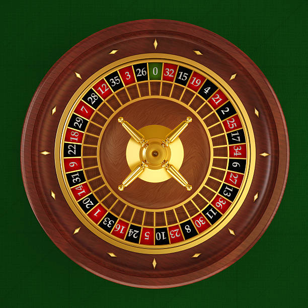 Baccarat table with dealer and players